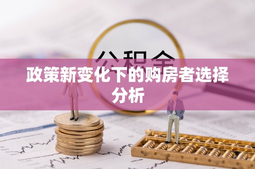 禹州政策新变化下的购房者选择分析