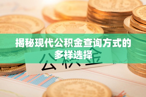 禹州揭秘现代公积金查询方式的多样选择
