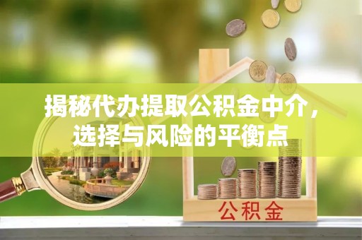 禹州揭秘代办提取公积金中介，选择与风险的平衡点