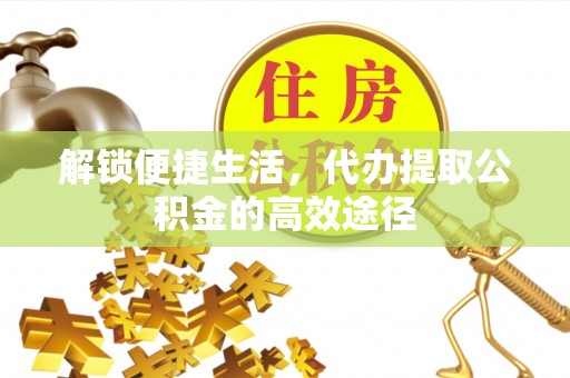 禹州解锁便捷生活，代办提取公积金的高效途径