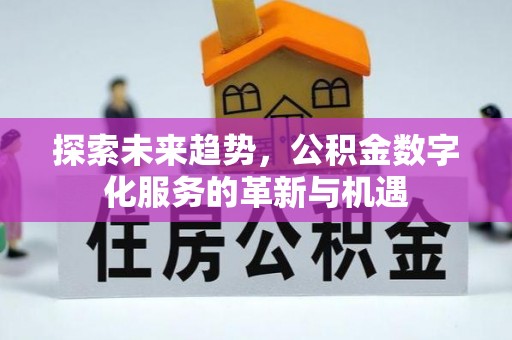 禹州探索未来趋势，公积金数字化服务的革新与机遇